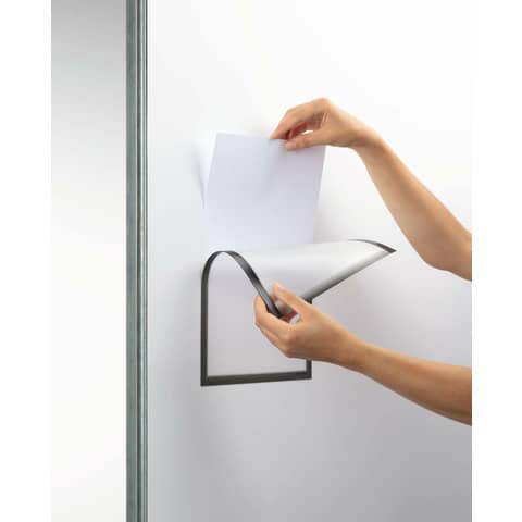 Tasca porta documenti magnetica Durable formato A4 grigio antracite in conf. 5 pz - 4007-58